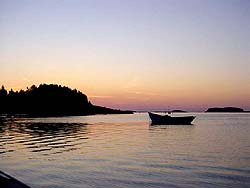 Dory in Lord's Cove, photo by Maurice Haddon