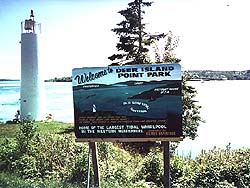 Deer Island Point Park welcome sign